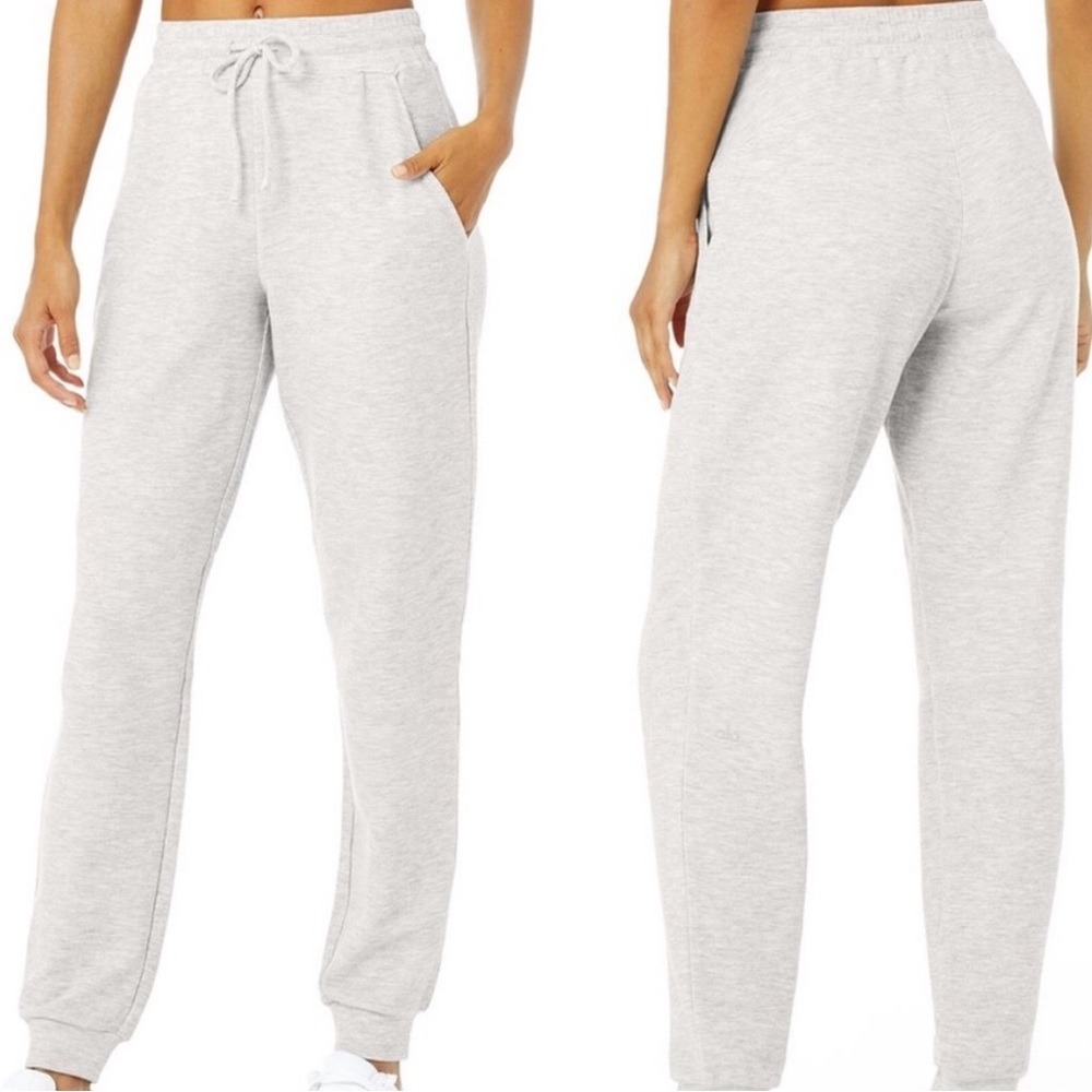 Alo Micro‎ Waffle Fireside Jogger Sweatpant Dove Grey Heather XXS